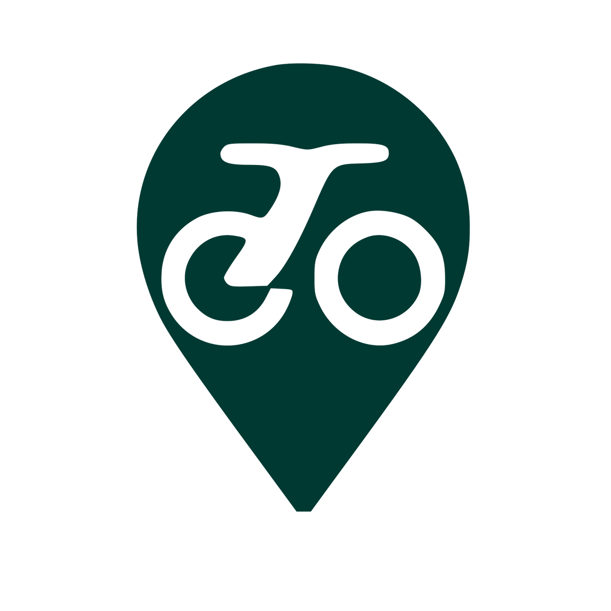 E-Bike Map Pin Logo #003932