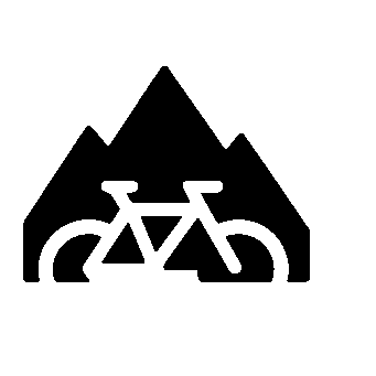 Mountain Bike Negative Space Logo
