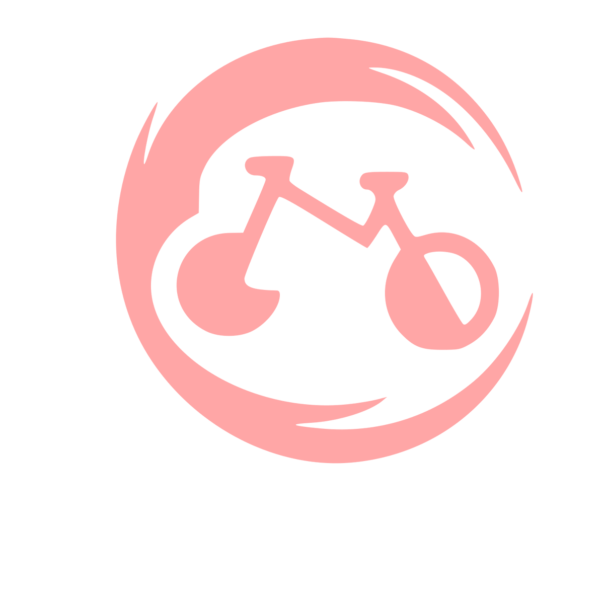 E-Bike Circle Swirl Logo #ffa6a6