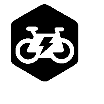 Electric Bike Hexagon Logo