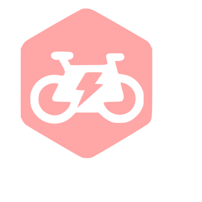 Electric Bike Hexagon Logo #ffa6a6