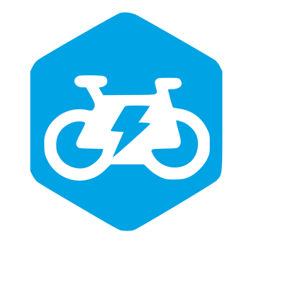 Electric Bike Hexagon Logo #00a3e4