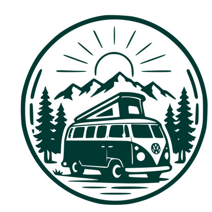 Camper Van Badge Logo #003932