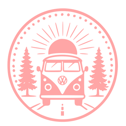 Camper Van Badge Logo #ffa6a6