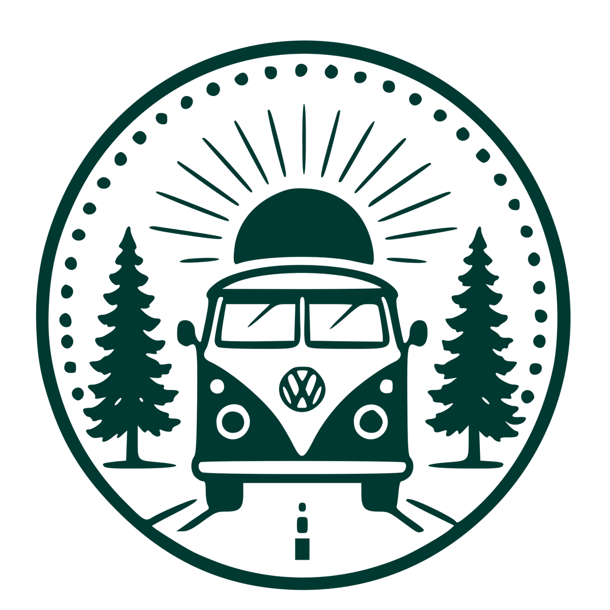 Camper Van Badge Logo #003932