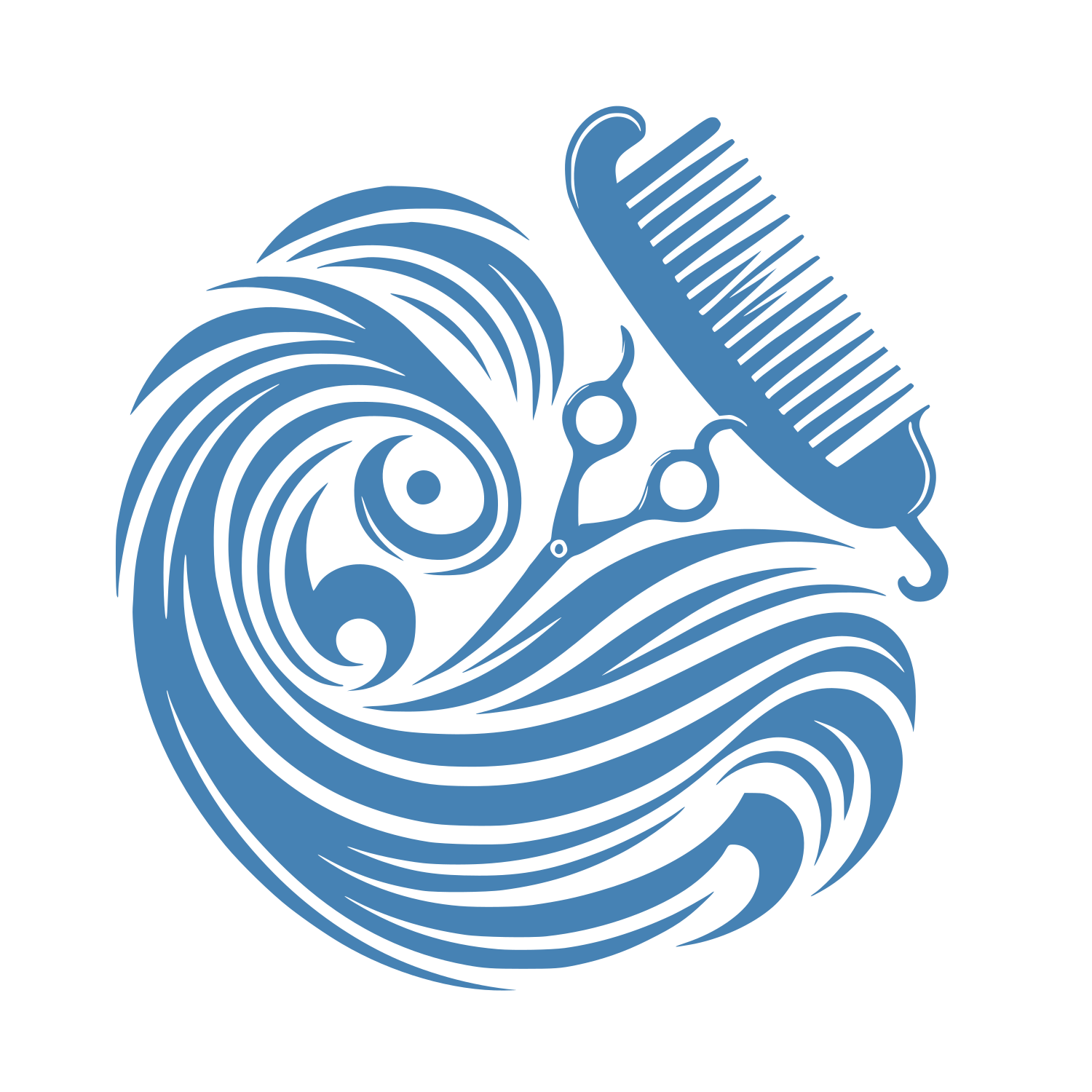 Hair Logo #4682B4