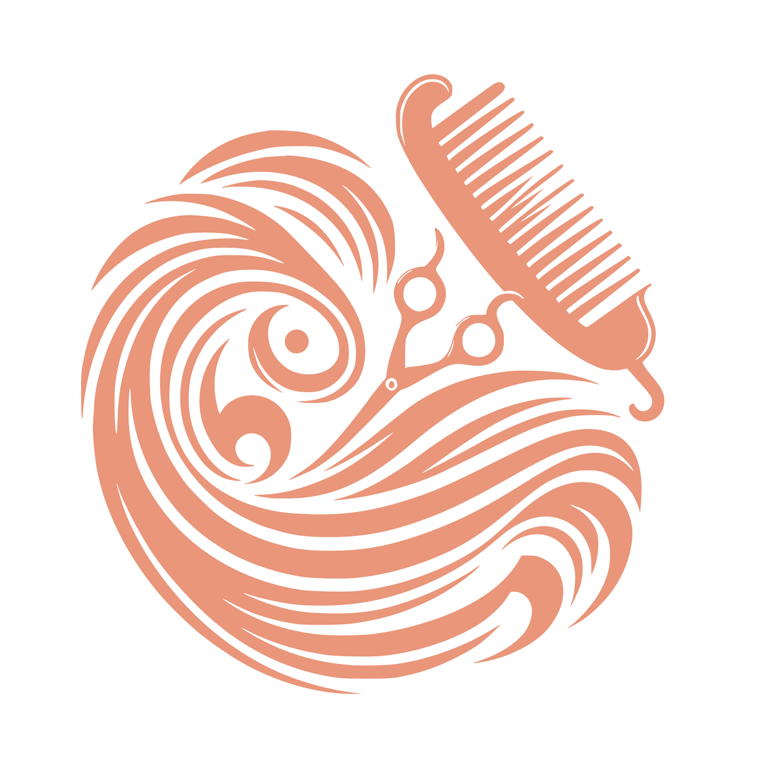 Hair Logo #E9967A