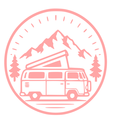 Camper Van Badge Logo #ffa6a6