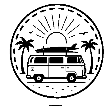 Surf Van Badge Logo