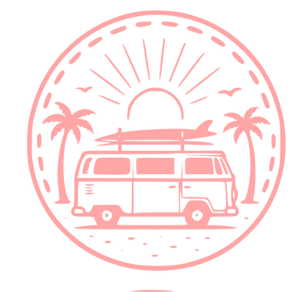 Surf Van Badge Logo #ffa6a6