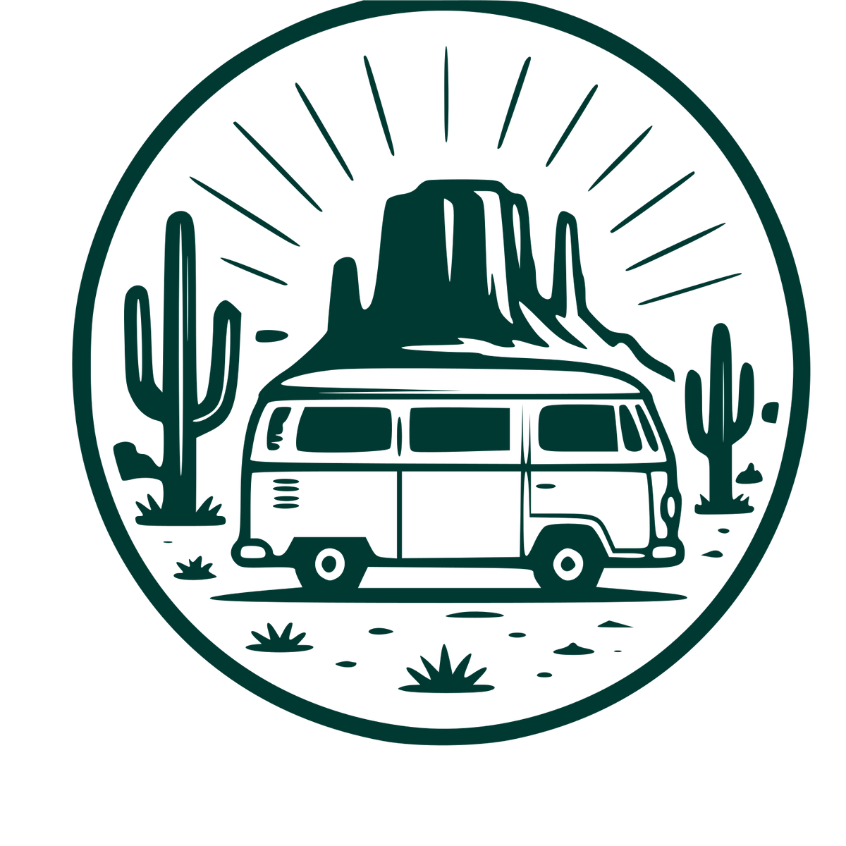 Desert Van Badge Logo #003932