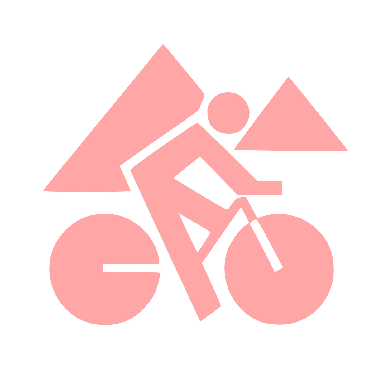 Mountain Biker Bauhaus Logo #ffa6a6