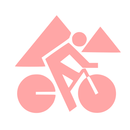 Mountain Biker Bauhaus Logo #ffa6a6