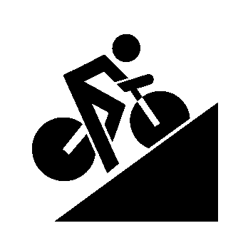 Mountain Biker Uphill Logo
