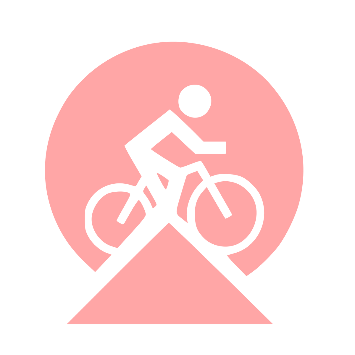 Cyclist Mountain Trail Logo #ffa6a6