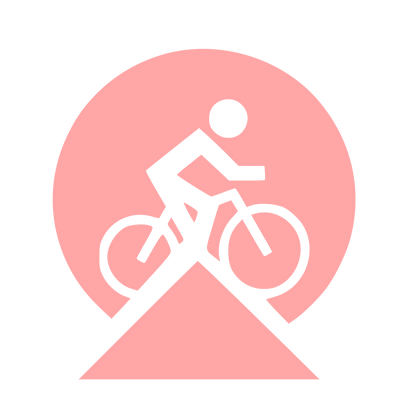 Cyclist Mountain Trail Logo #ffa6a6