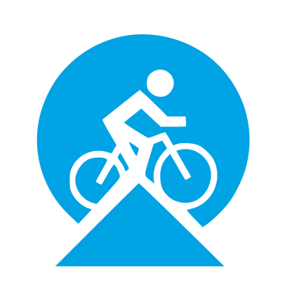 Cyclist Mountain Trail Logo #00a3e4