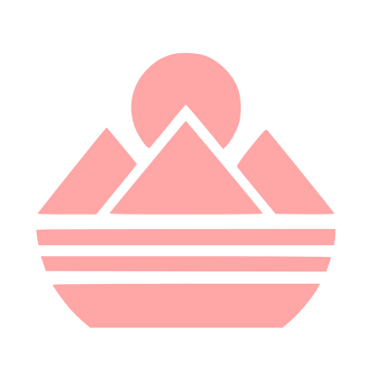 Bauhaus Mountain Sun Logo #ffa6a6