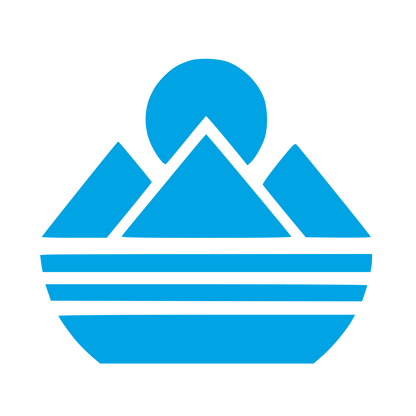 Bauhaus Mountain Sun Logo #00a3e4