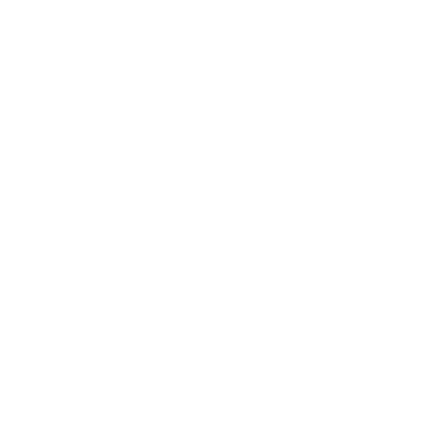 Bauhaus Mountain Sun Logo #ffffff