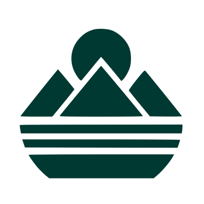 Bauhaus Mountain Sun Logo #003932