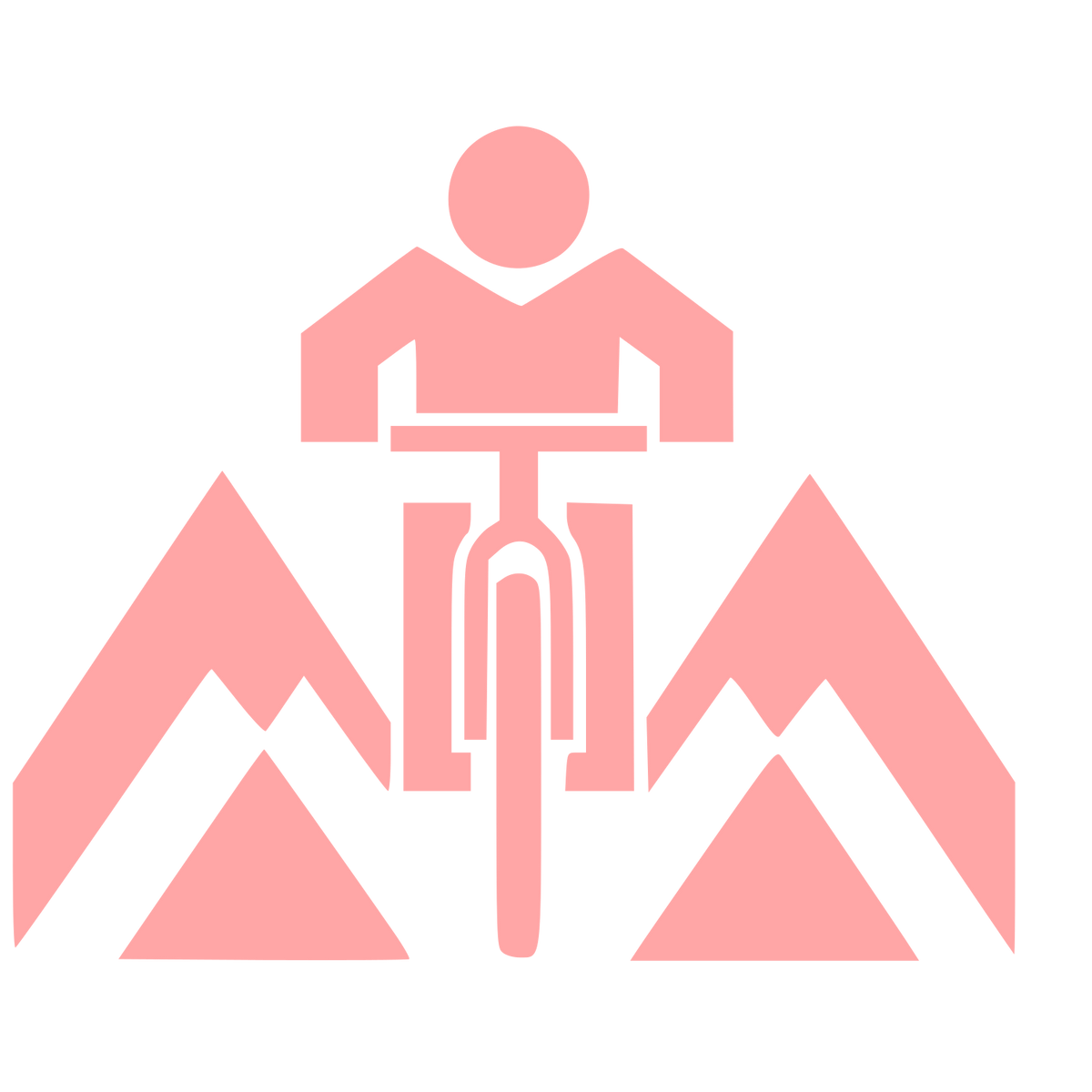 Mountain Bike Rider Logo #ffa6a6