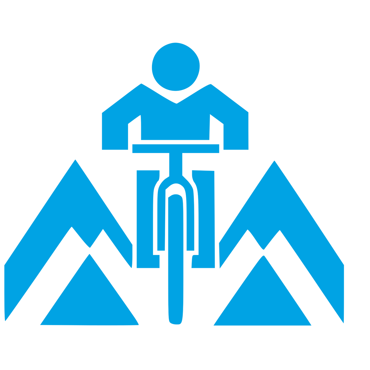 Mountain Bike Rider Logo #00a3e4