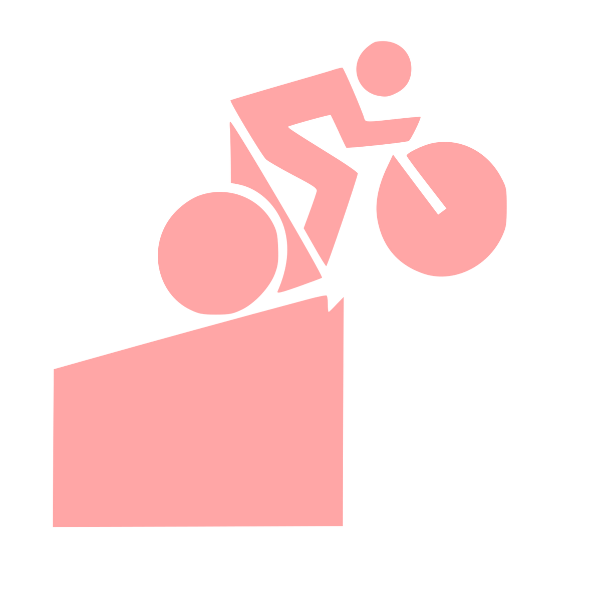 Mountain Bike Downhill Logo #ffa6a6