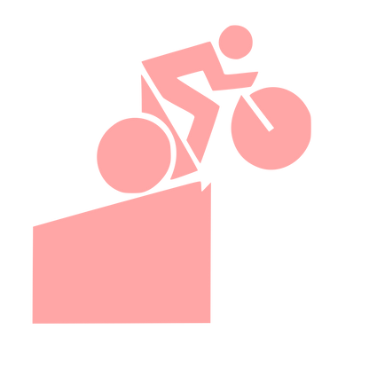 Mountain Bike Downhill Logo #ffa6a6