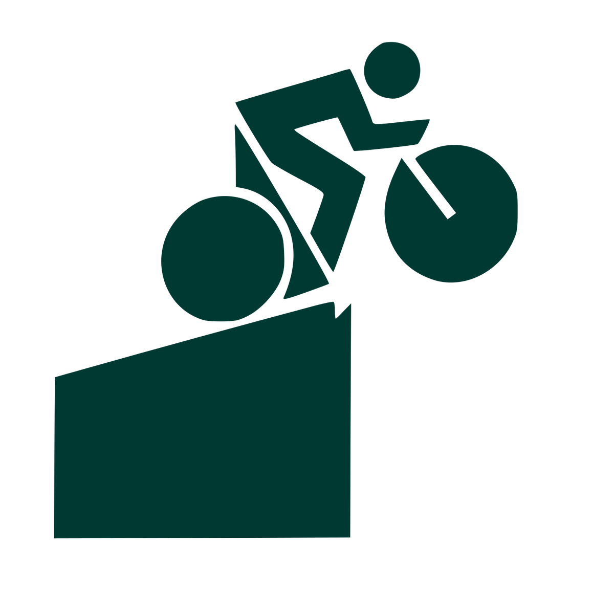 Mountain Bike Downhill Logo #003932