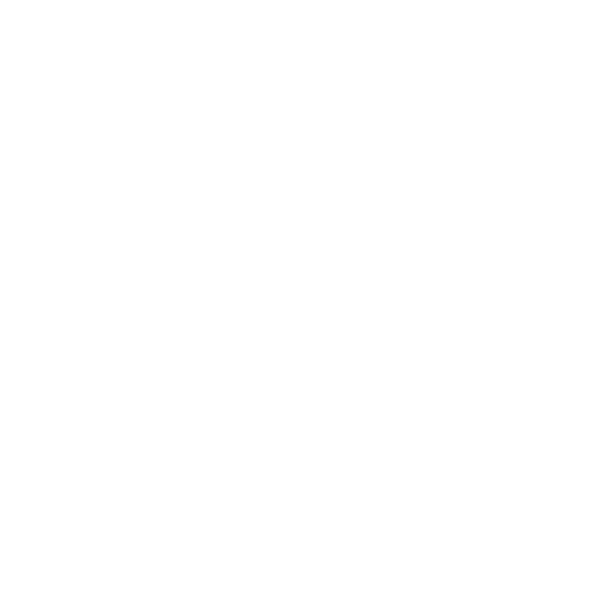 Mountain Biker Forest Logo #ffffff