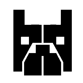 Brutalist French Bulldog Logo