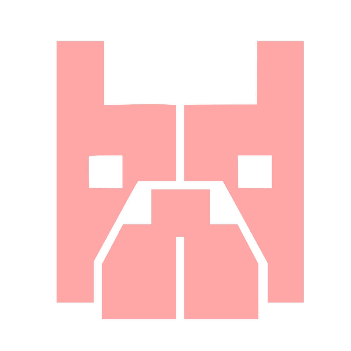 Brutalist French Bulldog Logo #ffa6a6