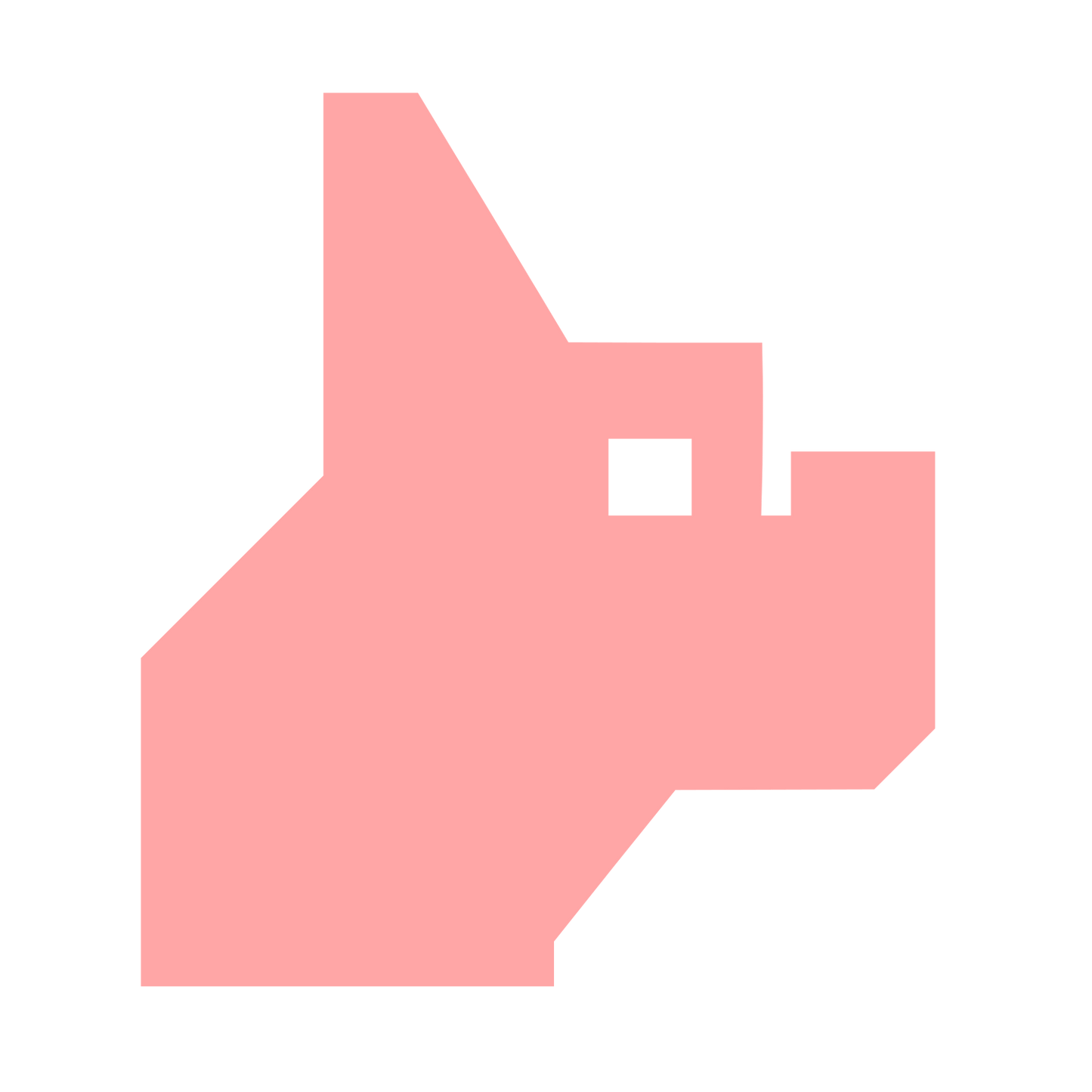 Pixel French Bulldog Logo #ffa6a6