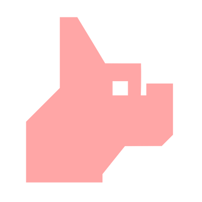 Pixel French Bulldog Logo #ffa6a6