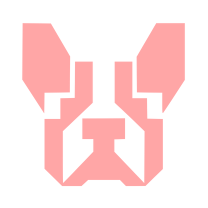 Geometric French Bulldog Logo #ffa6a6