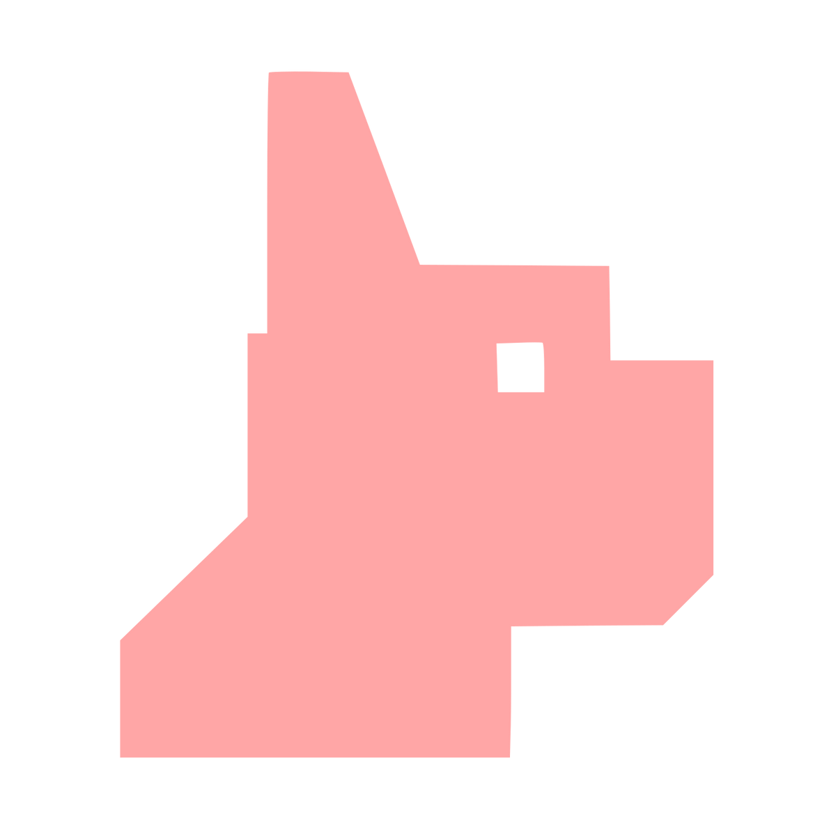 Pixel French Bulldog Logo #ffa6a6