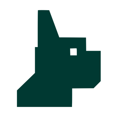 Pixel French Bulldog Logo #003932