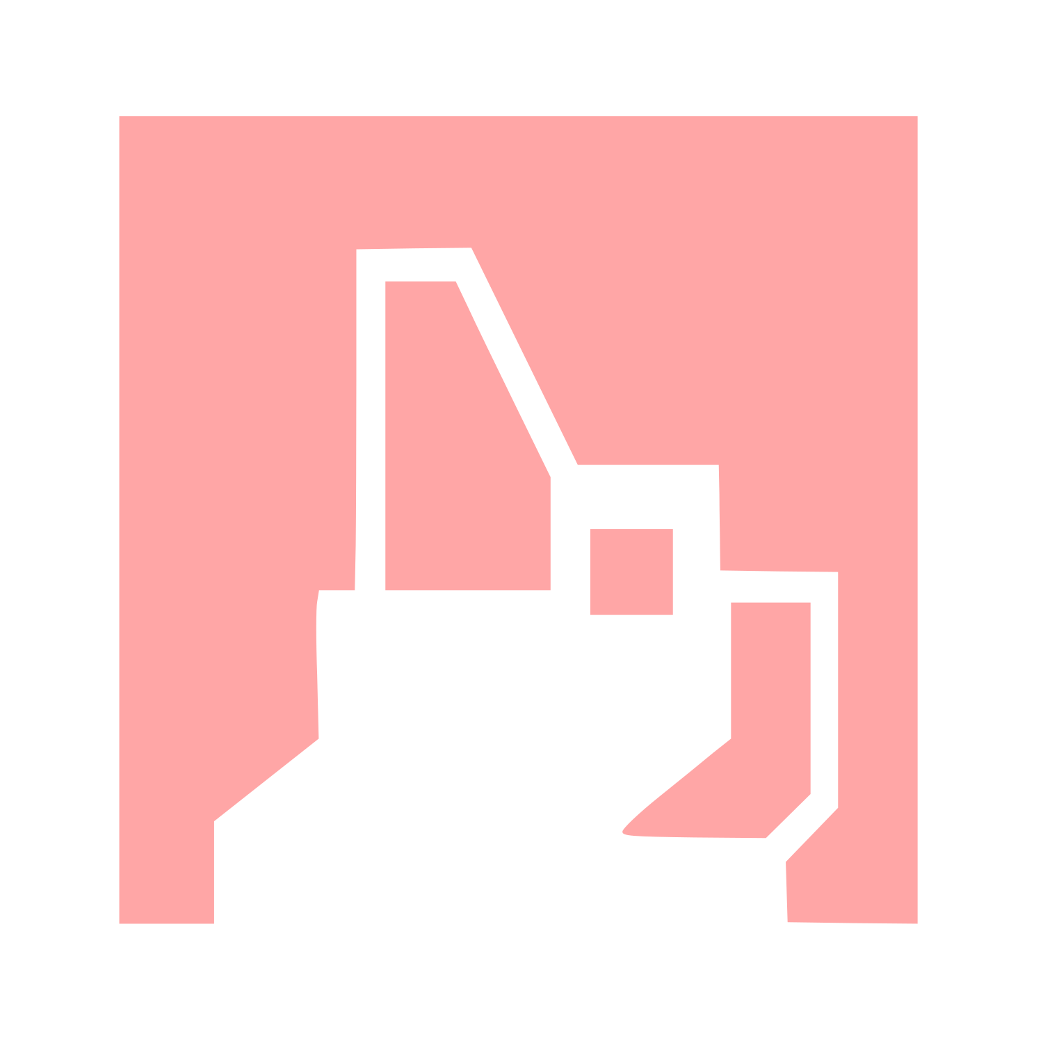 Brutalist French Bulldog Logo #ffa6a6