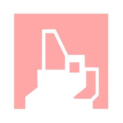 Brutalist French Bulldog Logo #ffa6a6