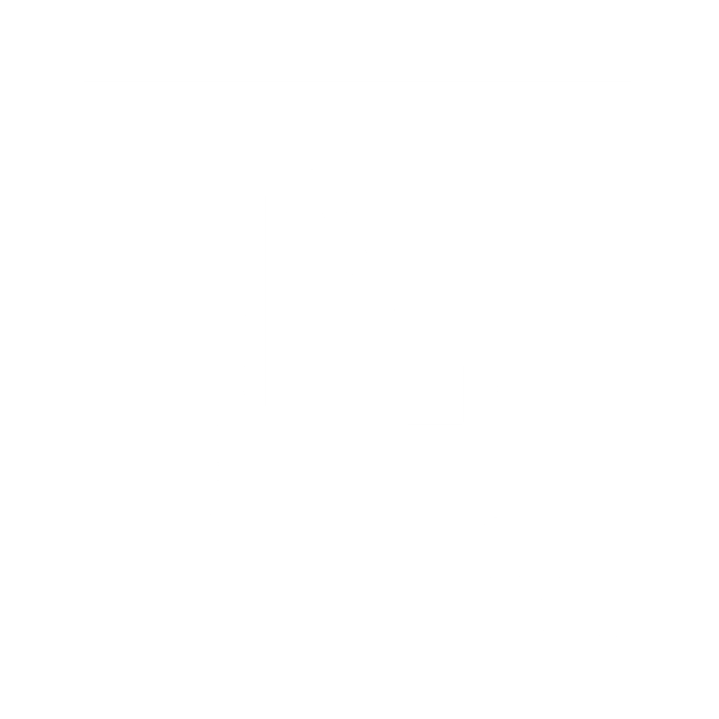 Brutalist French Bulldog Logo #ffffff