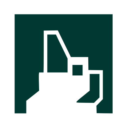 Brutalist French Bulldog Logo #003932