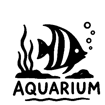 Hand-Drawn Aquarium Fish Logo