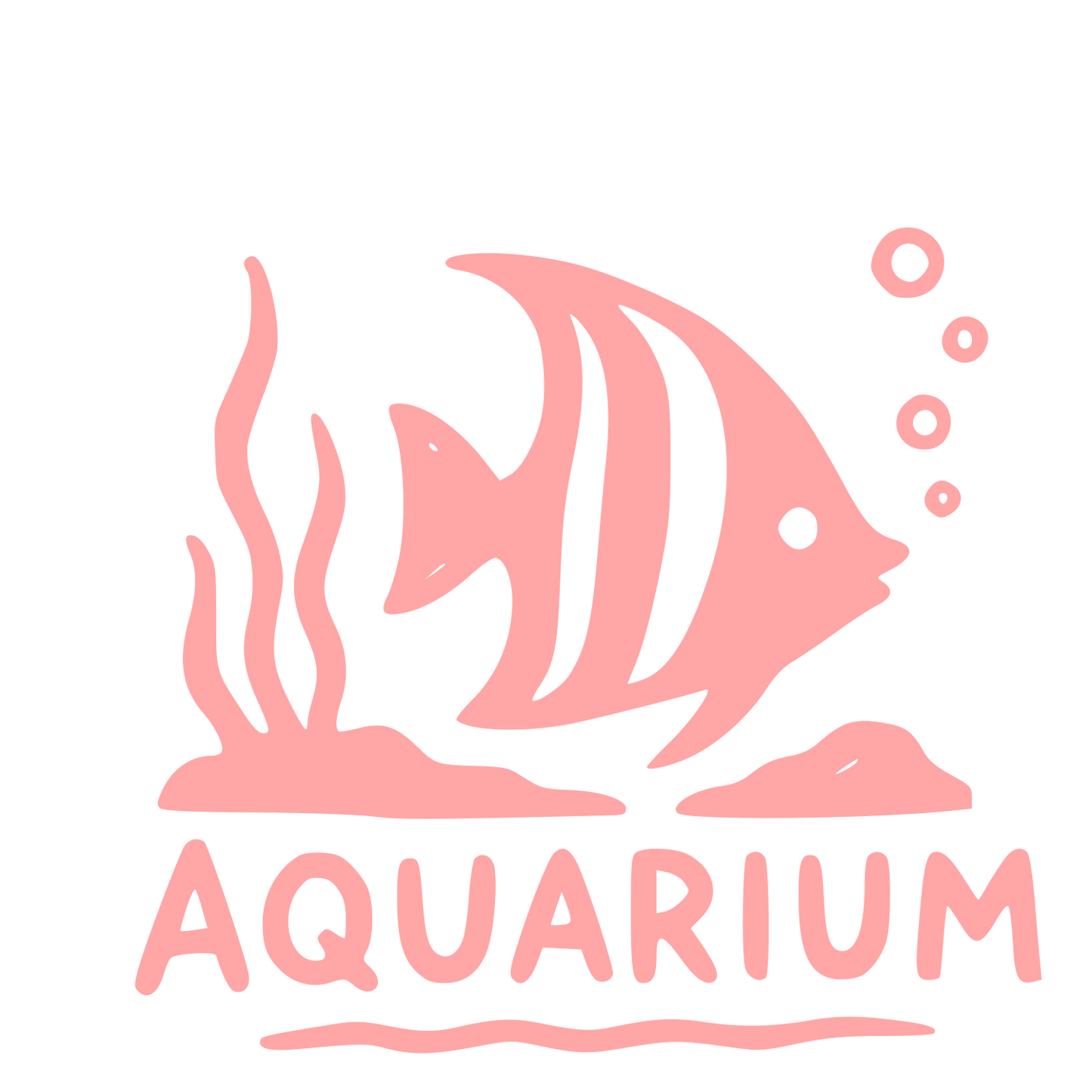 Hand-Drawn Aquarium Fish Logo #ffa6a6