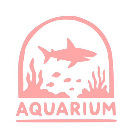 Hand-Drawn Aquarium Shark Logo #ffa6a6