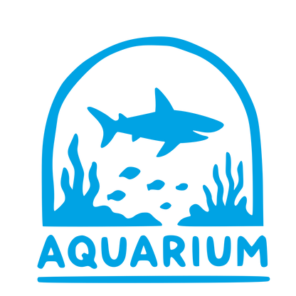 Hand-Drawn Aquarium Shark Logo #00a3e4