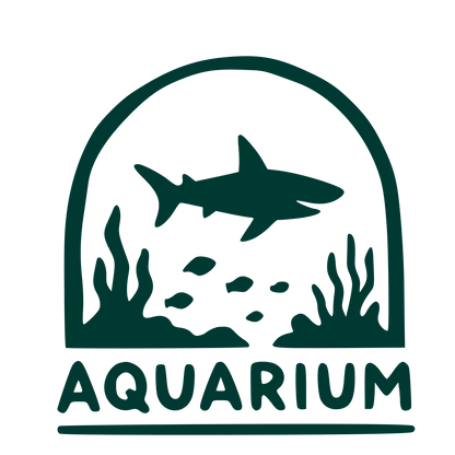 Hand-Drawn Aquarium Shark Logo #003932
