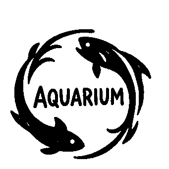 Twin Fish Aquarium Circle Logo