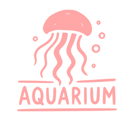 Hand-Drawn Jellyfish Aquarium Logo #ffa6a6