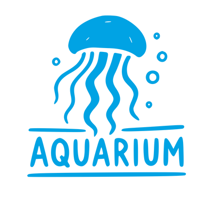 Hand-Drawn Jellyfish Aquarium Logo #00a3e4
